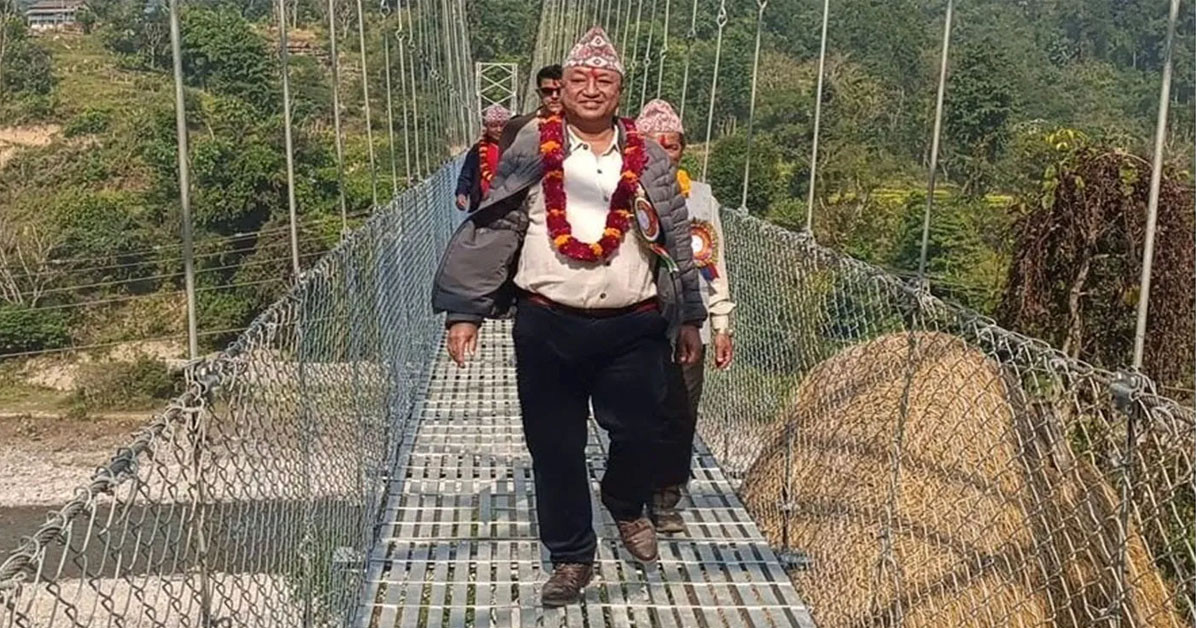 लुम्बिनी र गण्डकी प्रदेशलाई जोड्न अरुणखोलामा झोलुङ्गे पुल निर्माण
