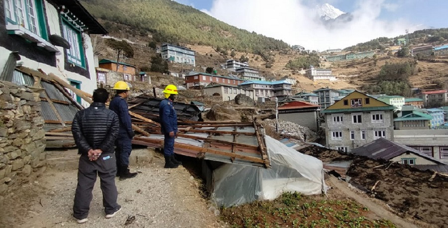 हावाहुरीले सीमा प्रशासन कार्यालयसहित निजी घरमा क्षति