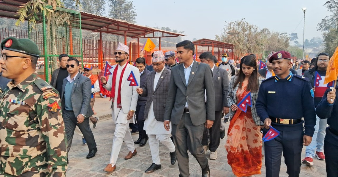 महाशिवरात्रि: पशुपतिनाथमा मन्त्रीको नेतृत्वमा प्रभातफेरी