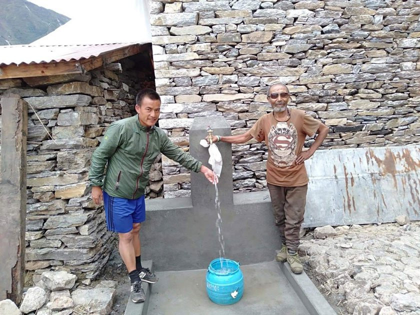 उत्तरी गोरखाको चुमनुब्रीमा सात सय धारा जडान