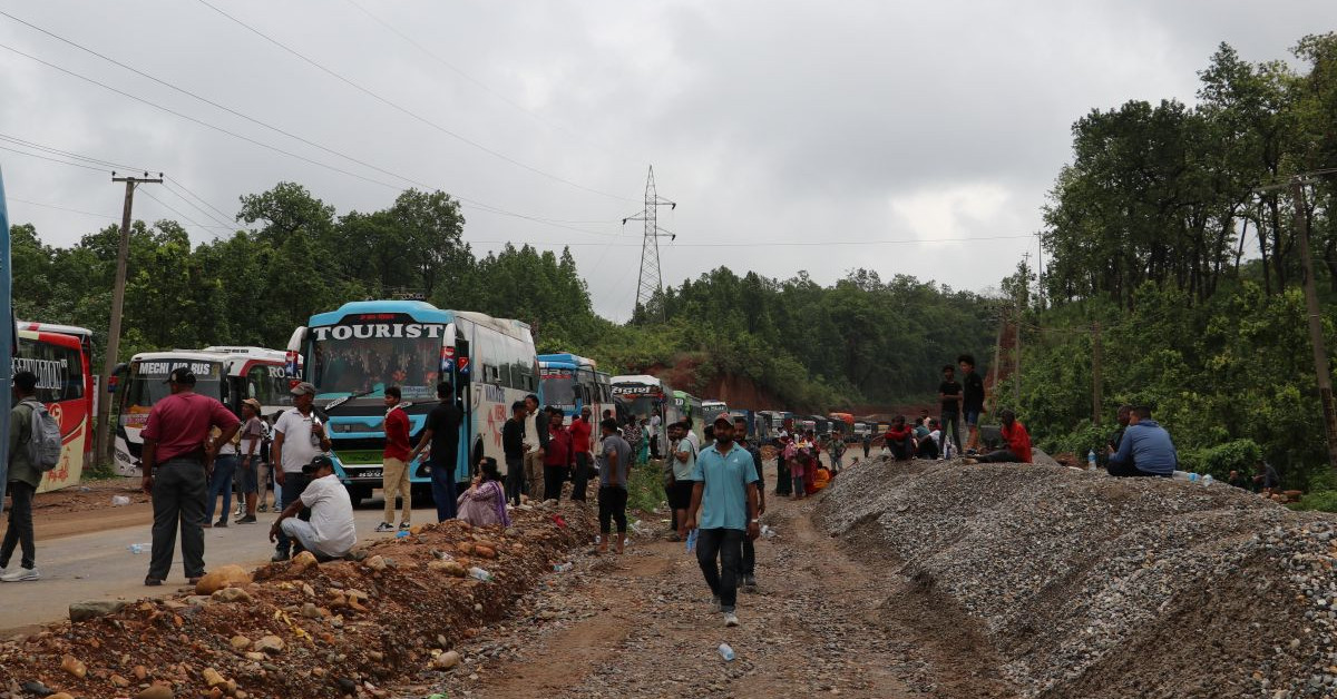 नवलपरासीको दाउन्ने सडक पुनः अवरुद्ध