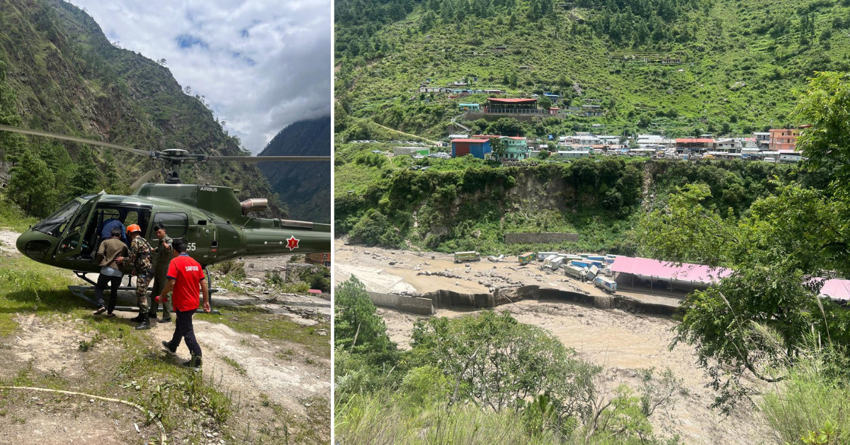 रसुवागढी जलविद्युत आयोजनामा  नेपाली सेनाद्वारा फसेका २३ जना कामदार उद्धार