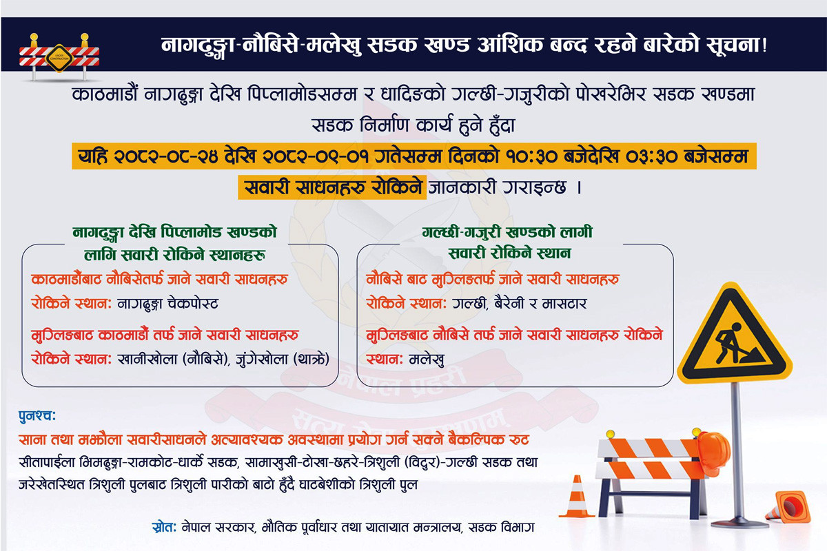 नागढुङ्गा,नौबिसे,मलेखु सडक Notice.jpg