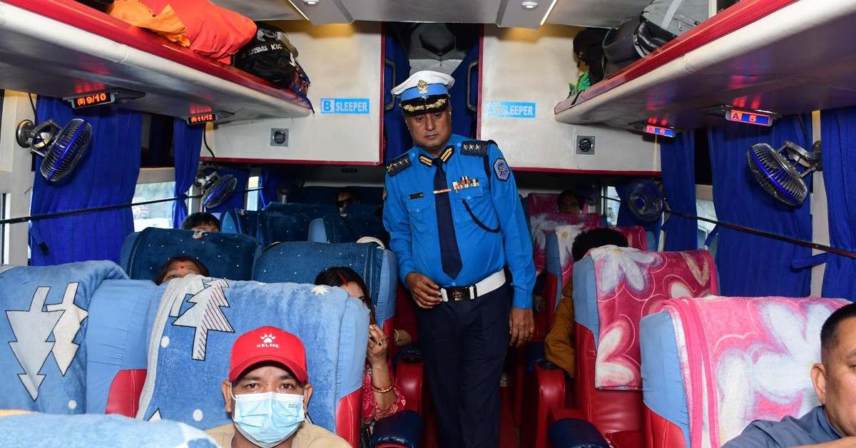 काठमाडौँ उपत्यकामा सार्वजनिक बसको छड्के अनुगमन तथा निरीक्षण अभियान