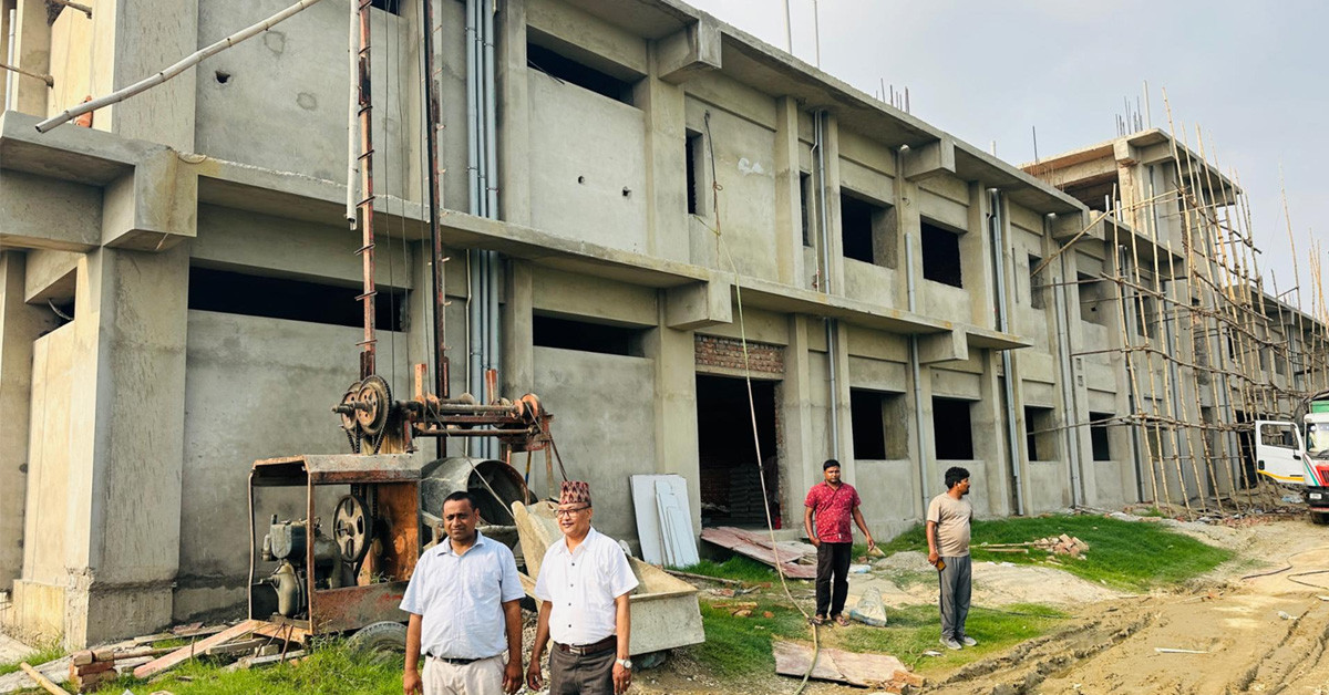 लहान नगर अस्पताल निर्माण अन्तिम चरणमा