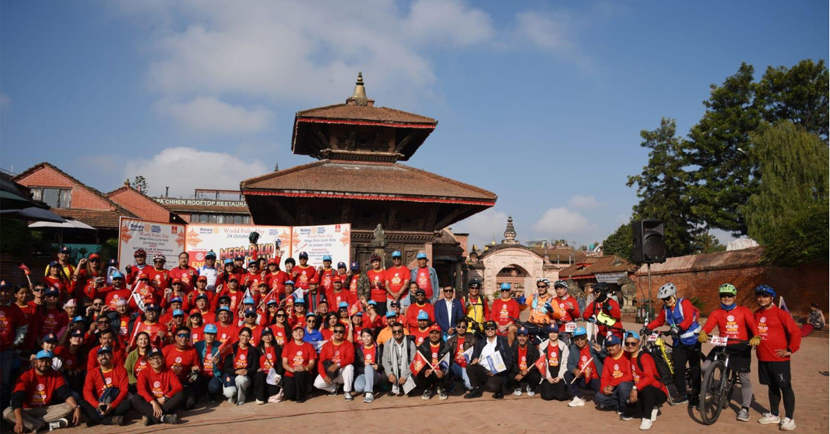 पोलियो अन्त्यको सन्देश बोकेर उपत्यकाका सात सम्पदा स्थलमा ५०० बढी साइकल यात्री